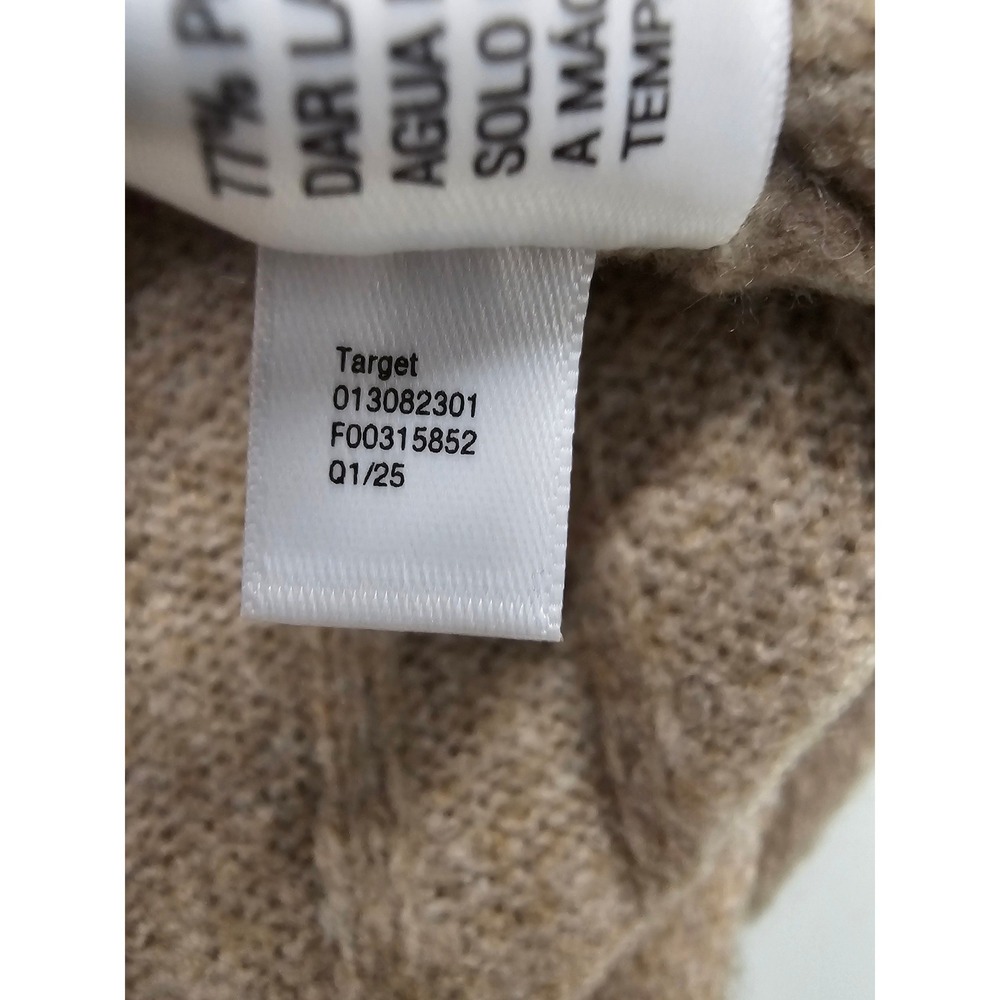 Universal Thread Womens Tan Ribbed V-Neck Maxi Sweater Dress Size M NEW - Picture 6 of 7